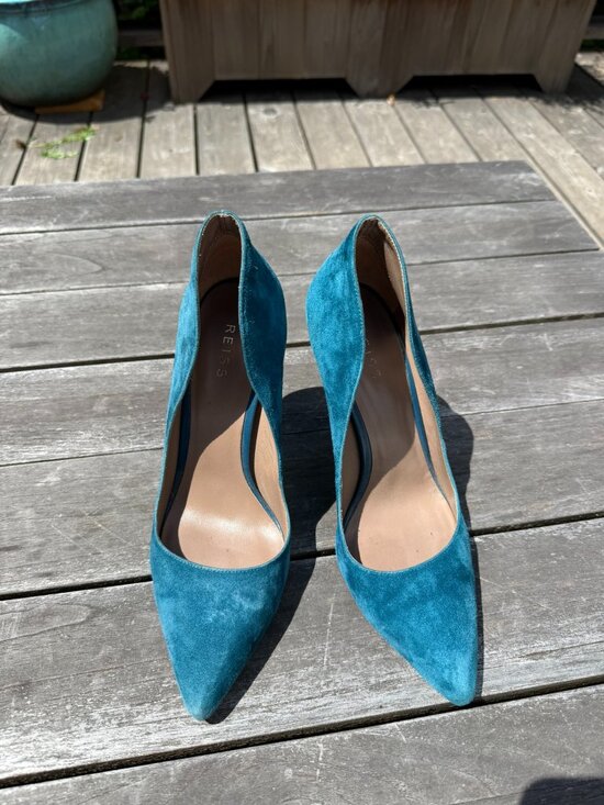 Reiss Shoes - Reiss blue suede heels